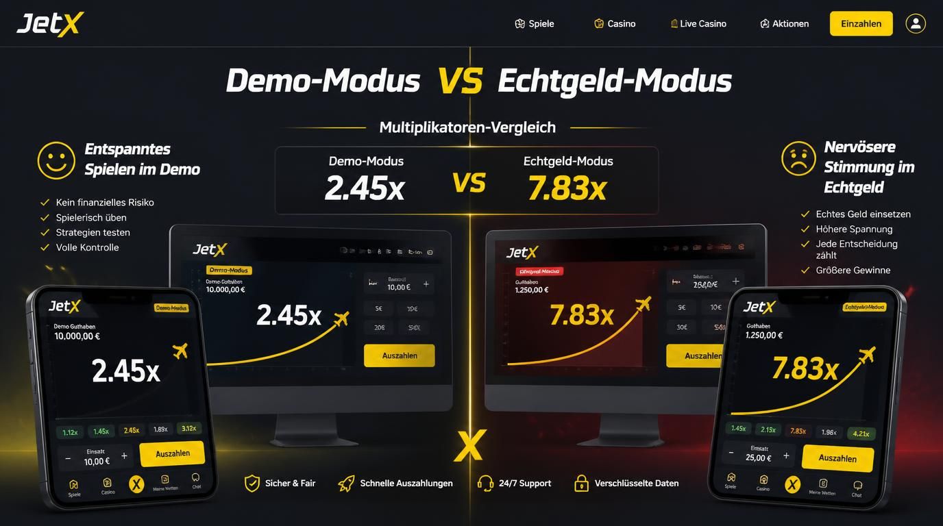 Demo-Modus im Vergleich zum Echtgeld